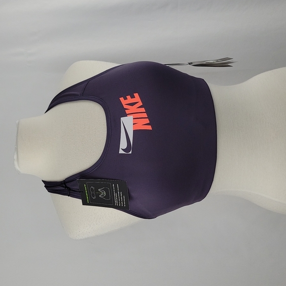 Nike Dri Fit Medium Support Sport Bra purole & Coral Size XLarge NWT - Picture 6 of 12